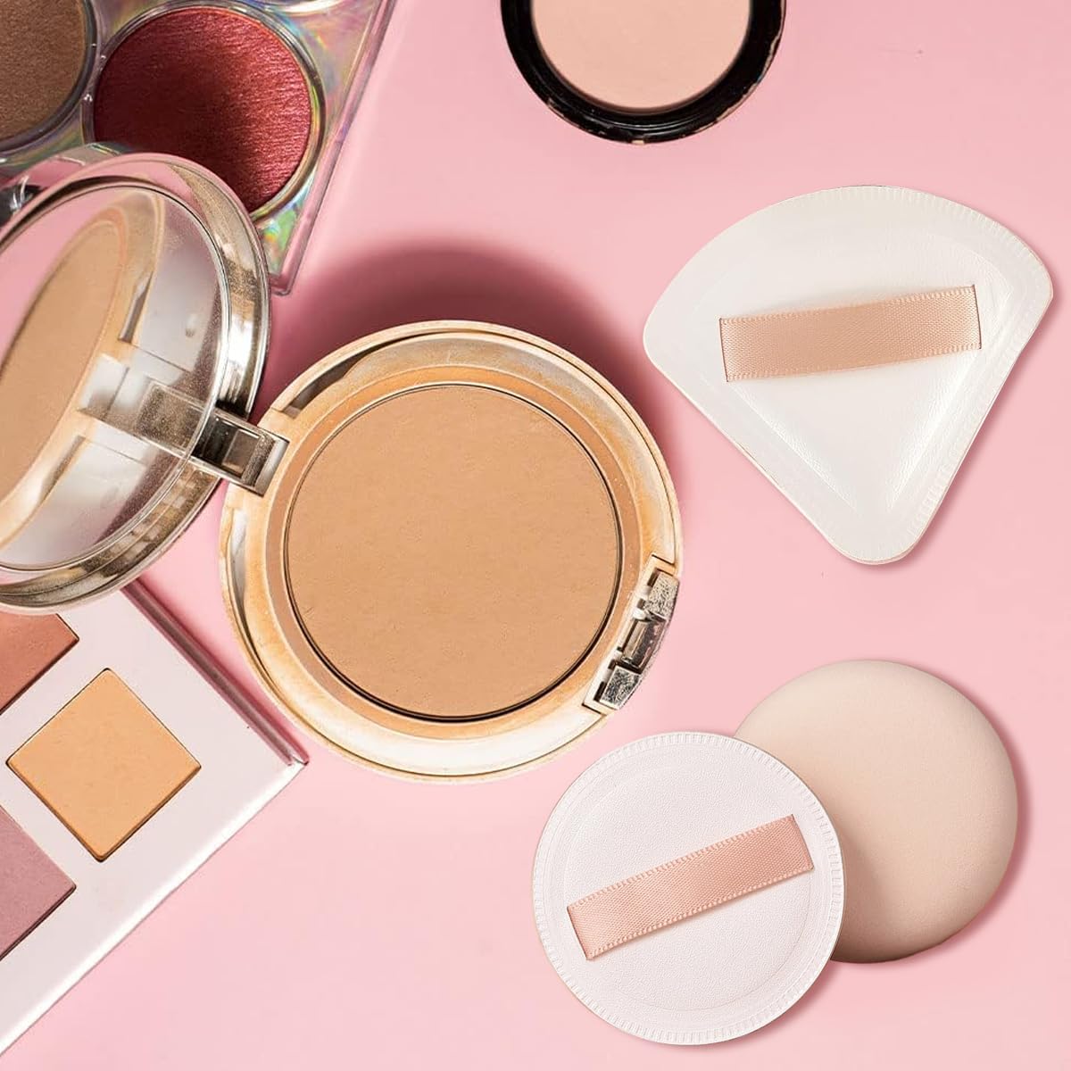 MAYCREATE 2pcs Makeup Sponge Beauty Blender Sponge Ultra Soft Triangle Round Powder Puff for Liquid Foundation Concealer And Powder - Wet & Dry Dual Use MAYCREATE 2pcs Makeup Sponge Beauty Blender Sponge Ultra Soft Triangle Round Powder Puff for Liquid Foundation Concealer And Powder - Wet & Dry Dual Use